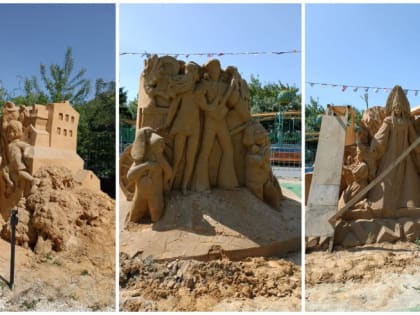 В Челябинске две песочные скульптуры с прошлогоднего фестиваля не пережили зиму