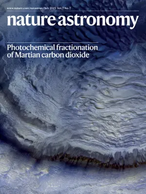 Nature Astronomy cover width hoto by Juan Alday Nature Astronomy cover width hoto by Juan Alday