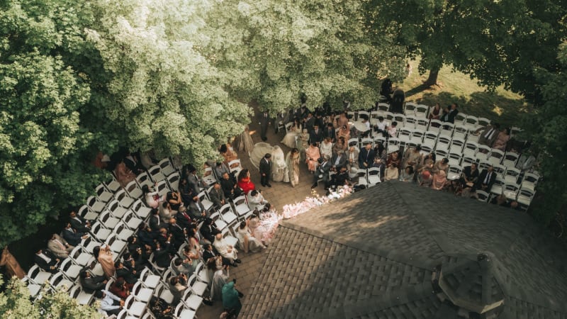 Drone aerial wedding photography Toronto