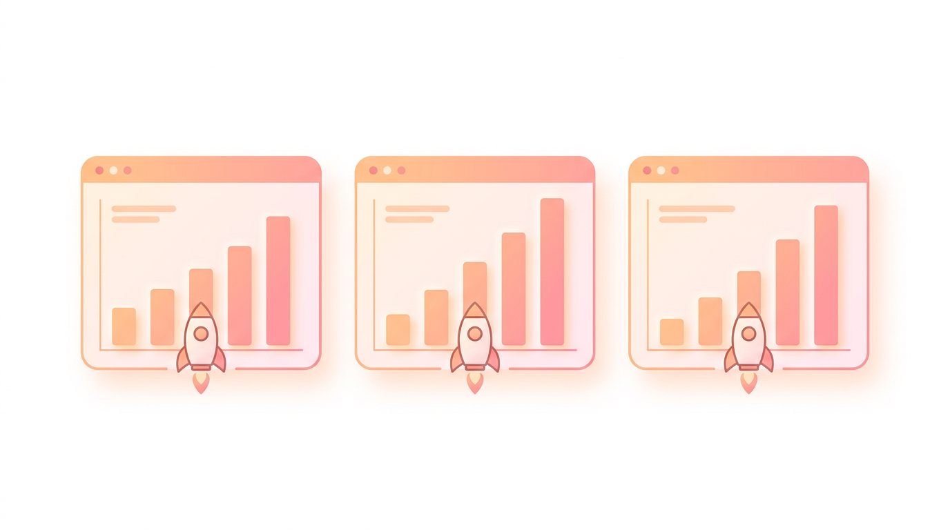 A series of three floating dashboard panels showing 'Build Speed', 'Edge Latency', and 'Memory Usage'.