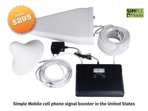 Simple Mobile cell phone signal booster in the United States