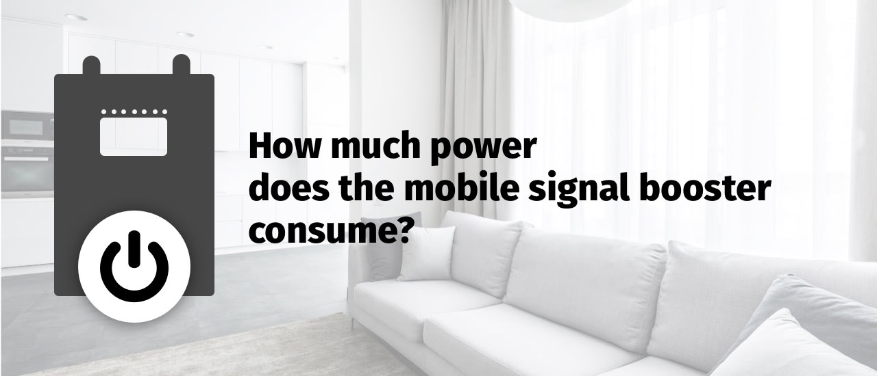 How much power does the mobile signal booster consume?