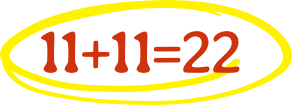 11+11=22