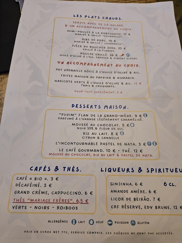 Churrasqueiria — menu