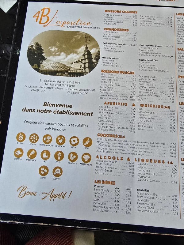 Nossa Churrasqueira Paris 15 — menu