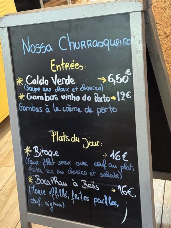 Nossa Churrasqueira Paris 5 — menu