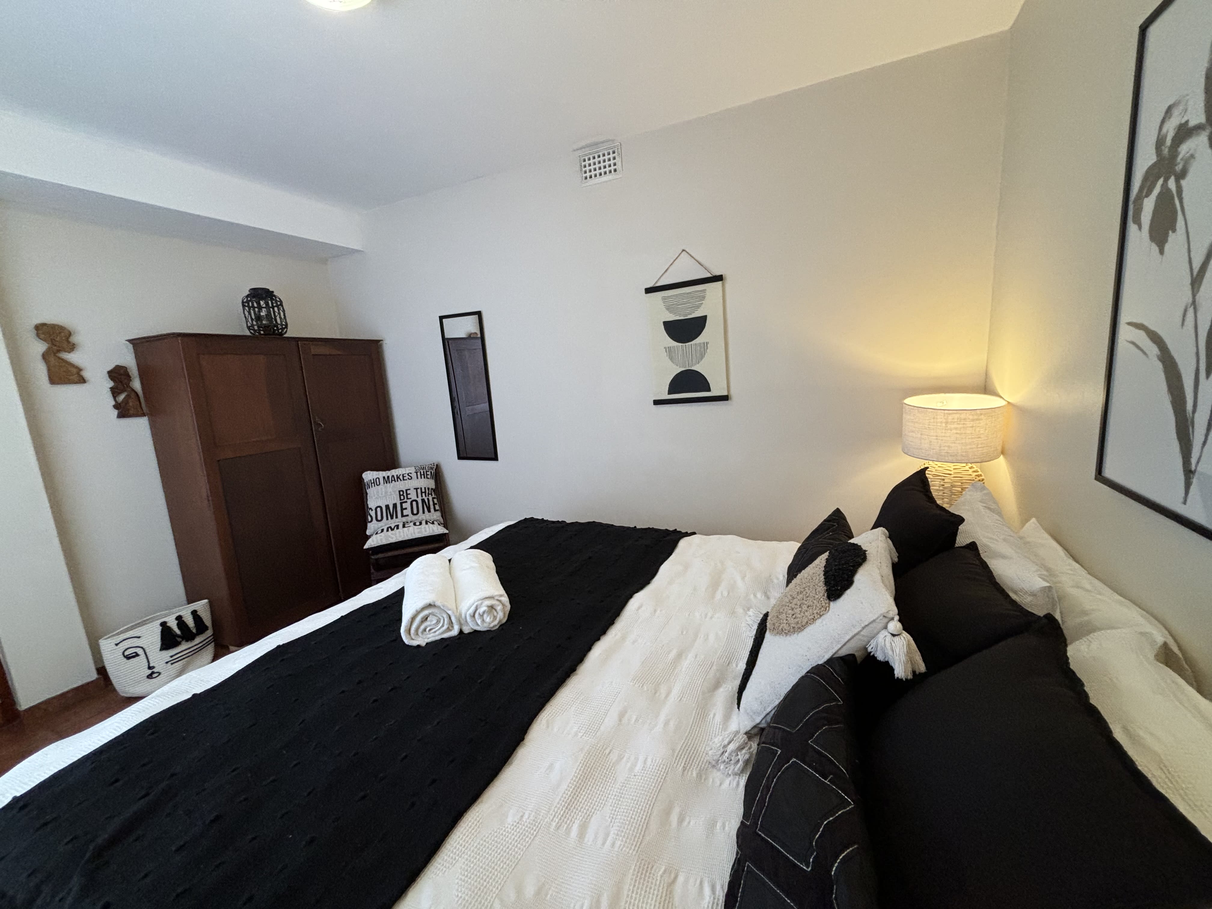 Antique cupboard wardrobe in The Artist Room, On The Rocks Villa