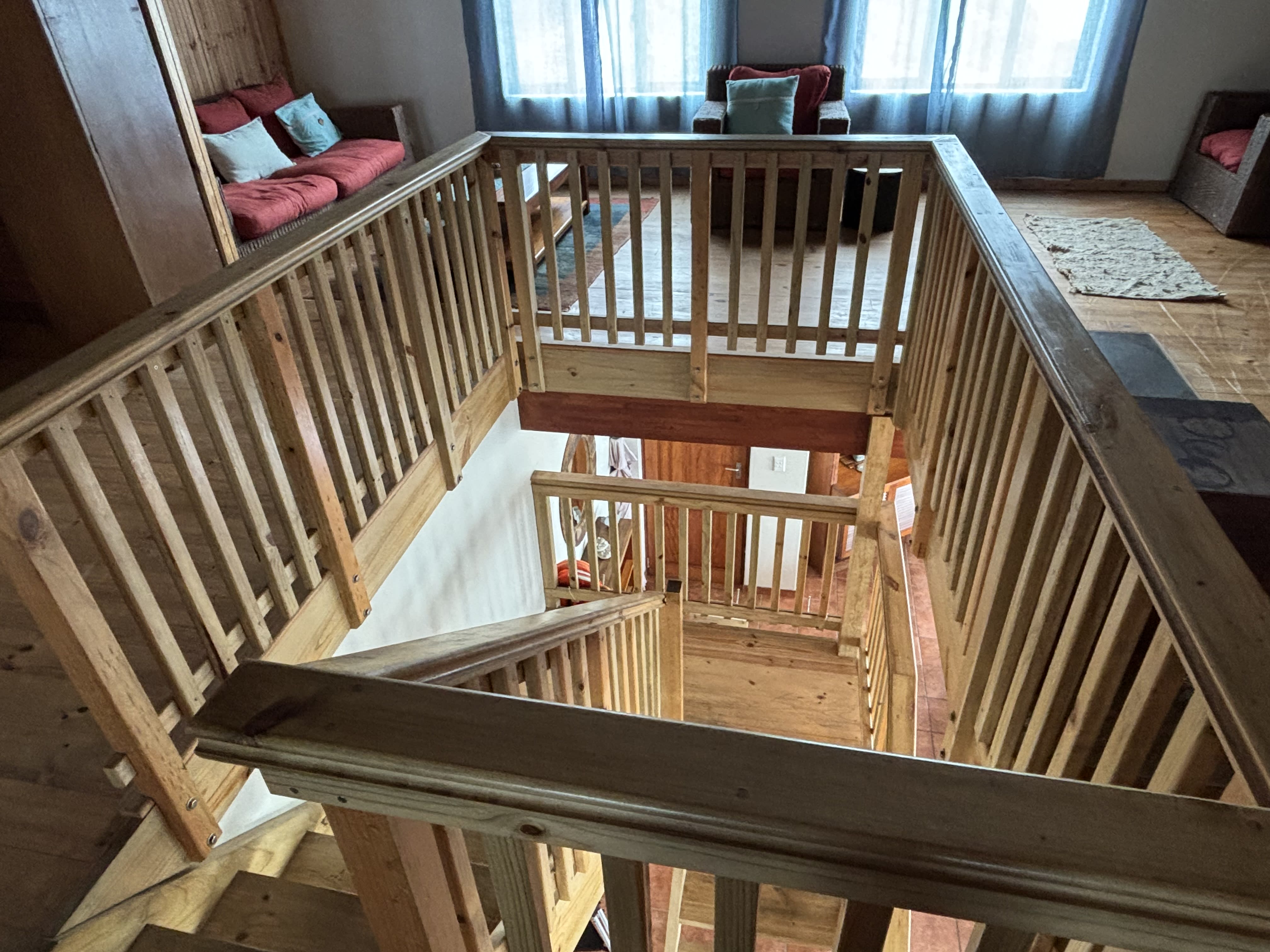 Antique wardrobe and storage details in The Loft, Eersterivierstrand beach house