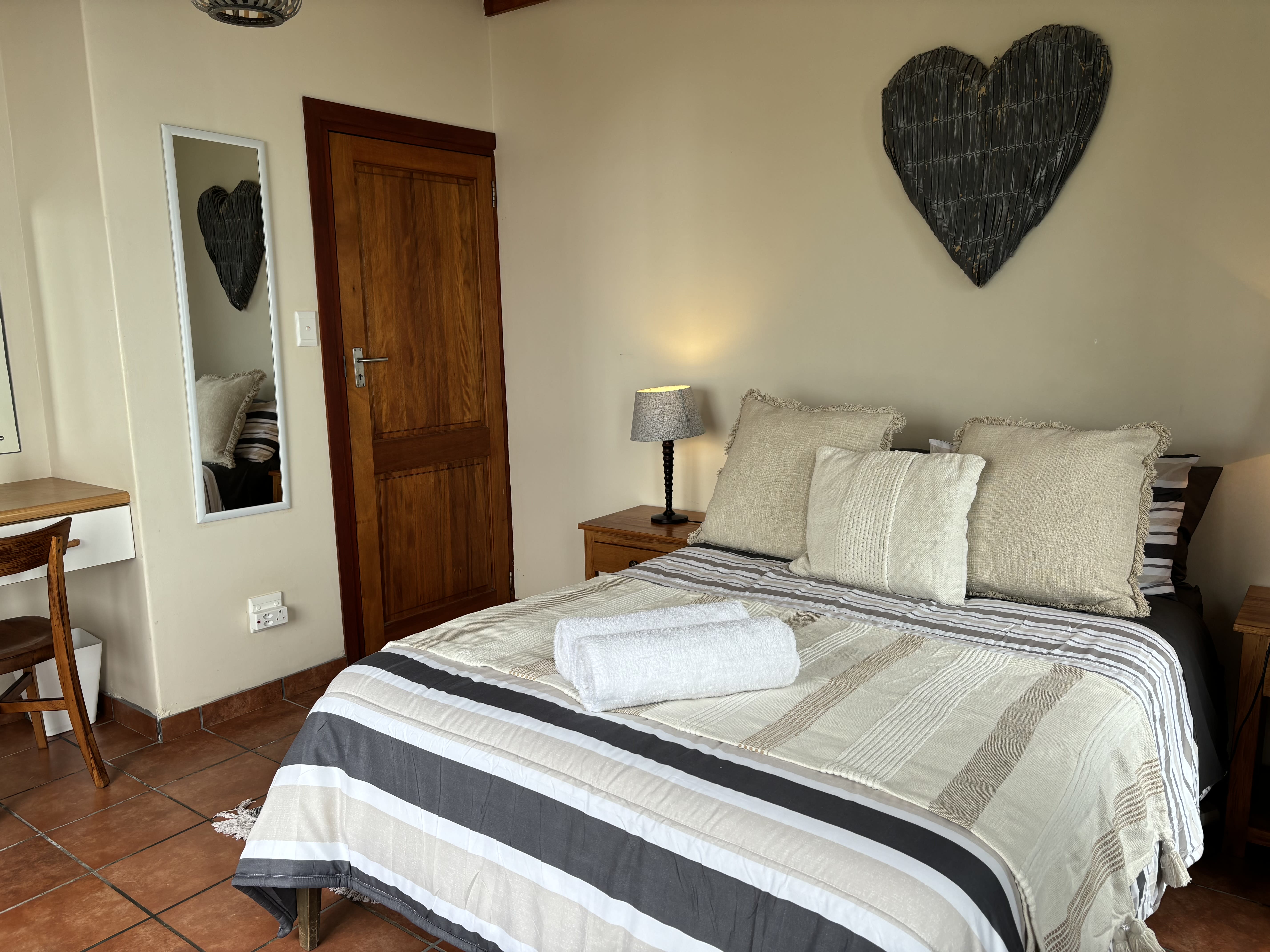 Interior details and decor of the Ocean View Room beach house