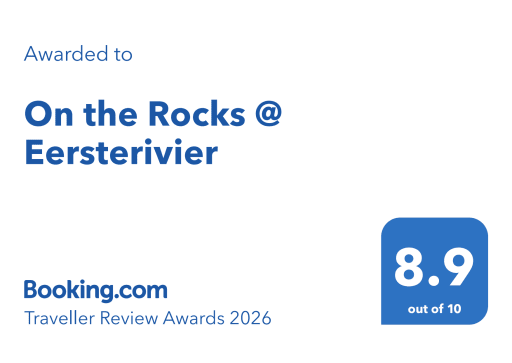 Booking.com Traveller Review Award 2026 won by On The Rocks Villa, Eersterivierstrand
