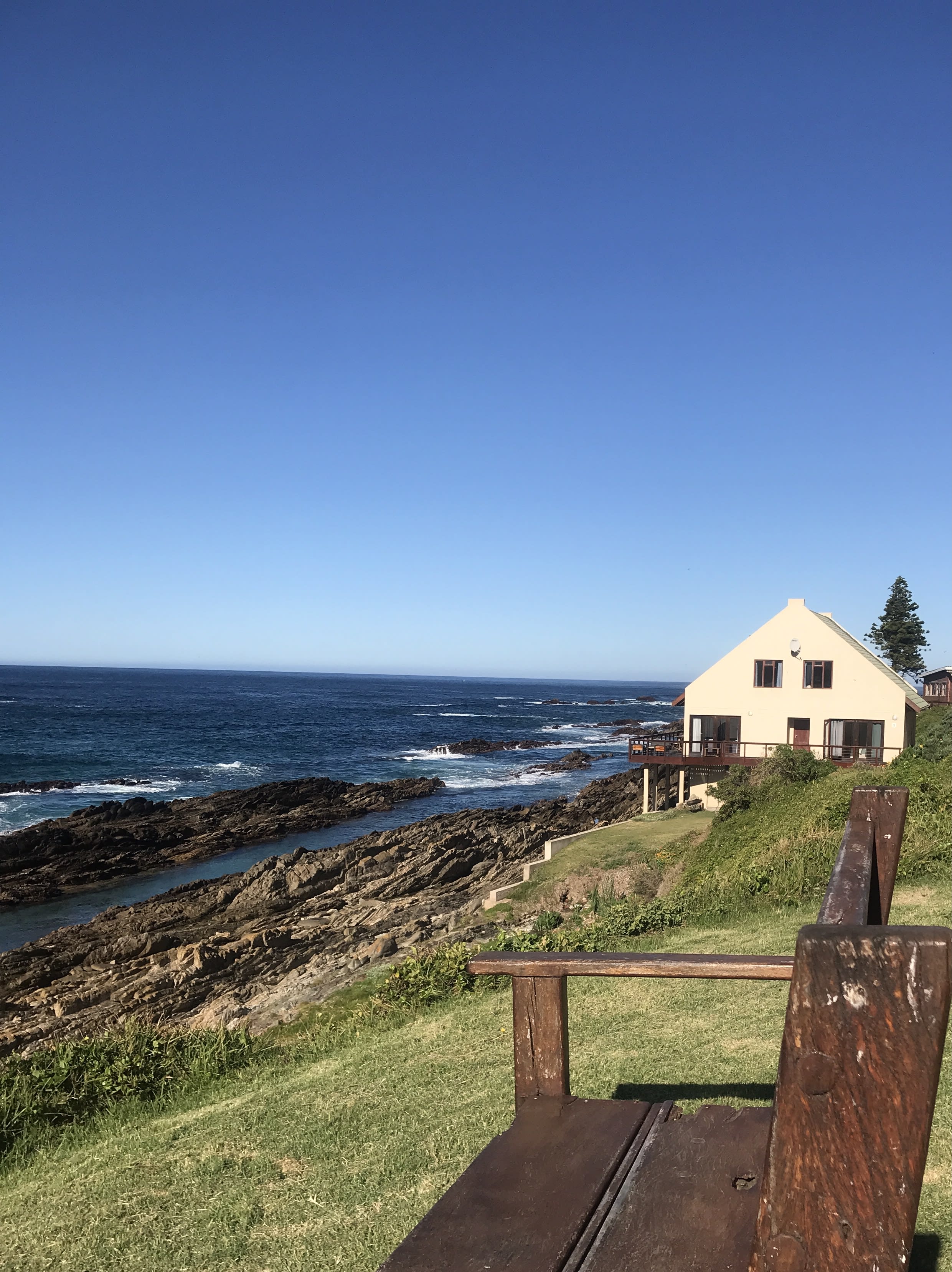 Panoramic Indian Ocean view from the terrace of On The Rocks Villa