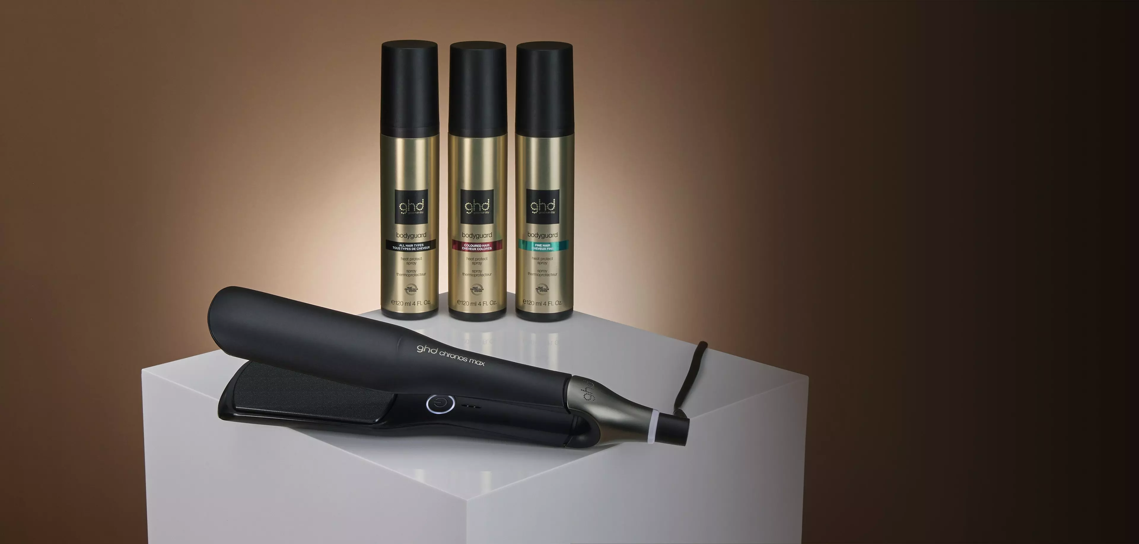 LISSEUR À PLAQUES LARGES GHD CHRONOS MAX NOIR