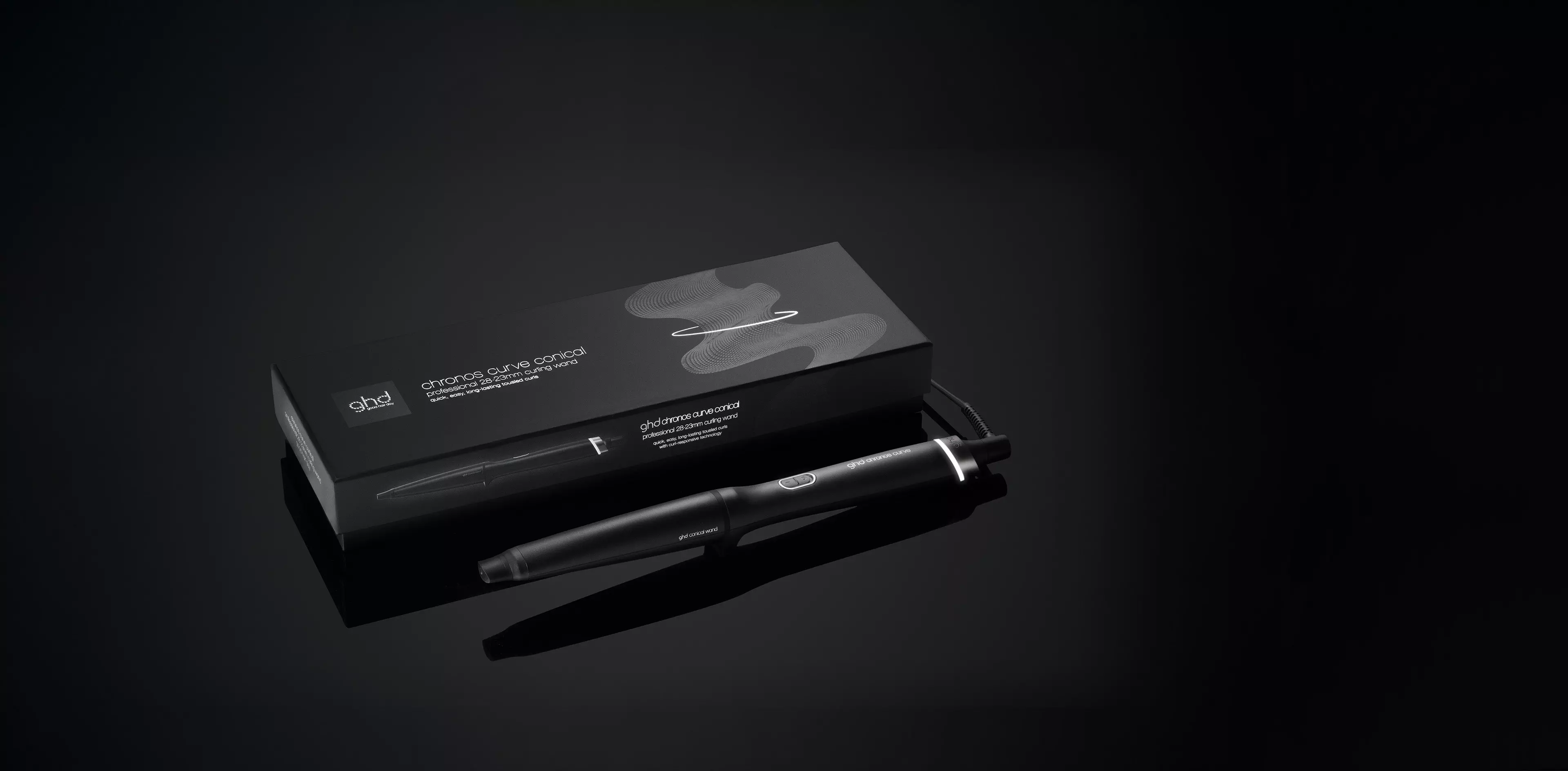 NOUVEAU BOUCLEUR GHD CHRONOS CURVE CONICAL WAND (28-23MM) - POUR DES BOUCLES NATURELLES