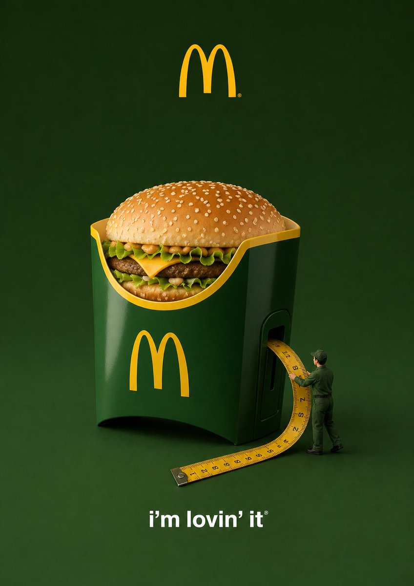 surreal 3d green brand advertisement with miniature person interacting with object Thumbnail 3