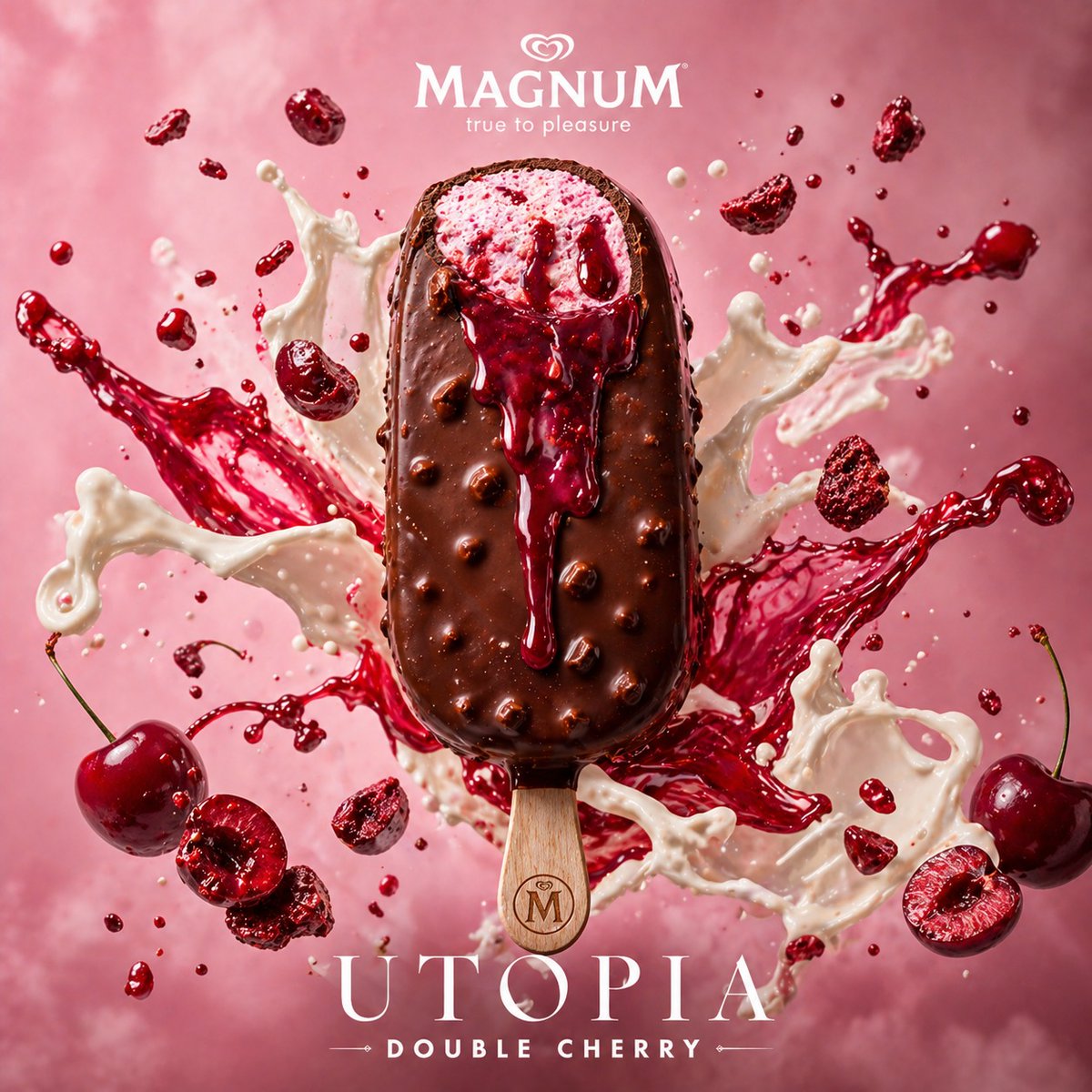 Hyper-realistic luxury pistachio ice cream cone advertisement with floating nuts, creamy texture, and cinematic studio lighting in a premium commercial poster style. Thumbnail 3
