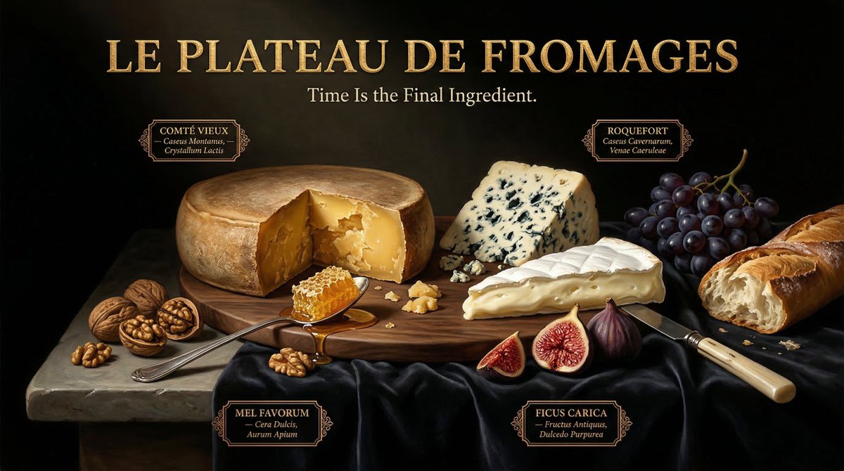 Hyper-realistic Renaissance-style still life painting of gourmet food with dramatic chiaroscuro lighting, ornate ingredients, and classical baroque composition. Thumbnail 2