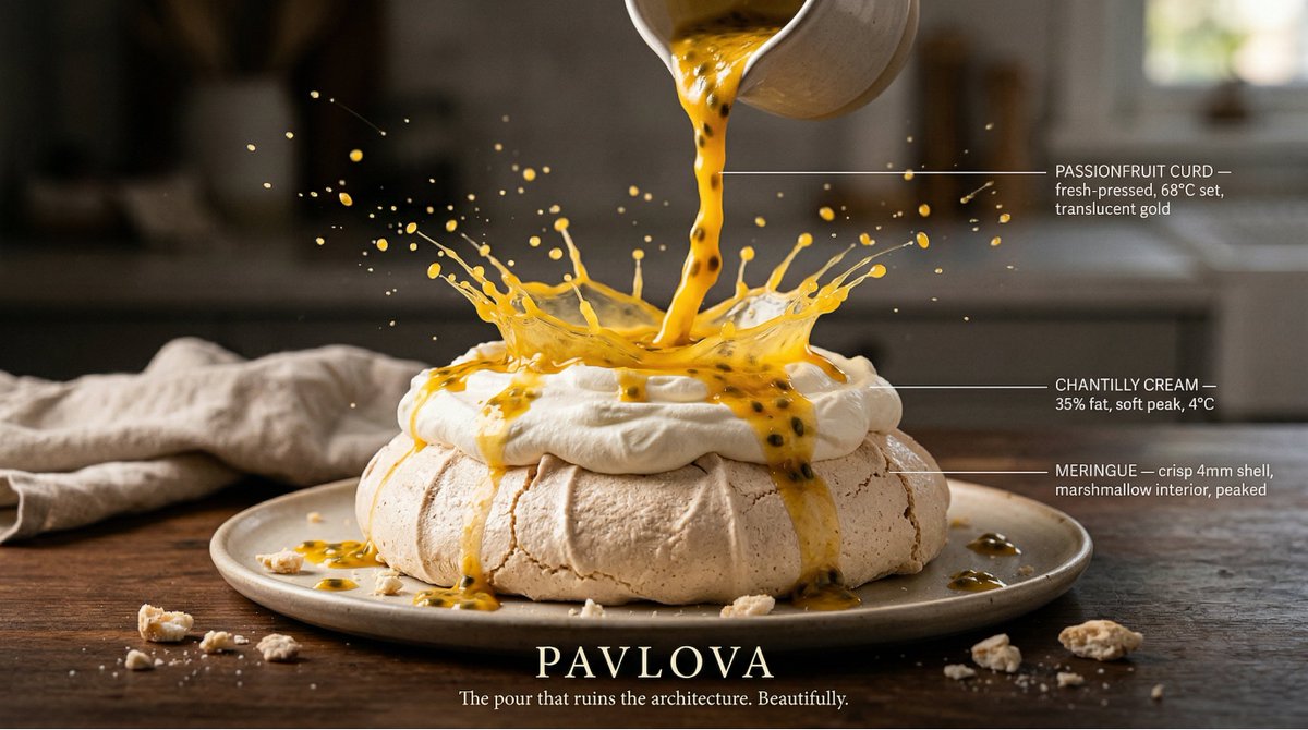 Ultra high-speed cinematic food photography of a gourmet dish with a dramatic liquid pour frozen mid-air, splashing droplets, and warm studio lighting in editorial style. Thumbnail 4