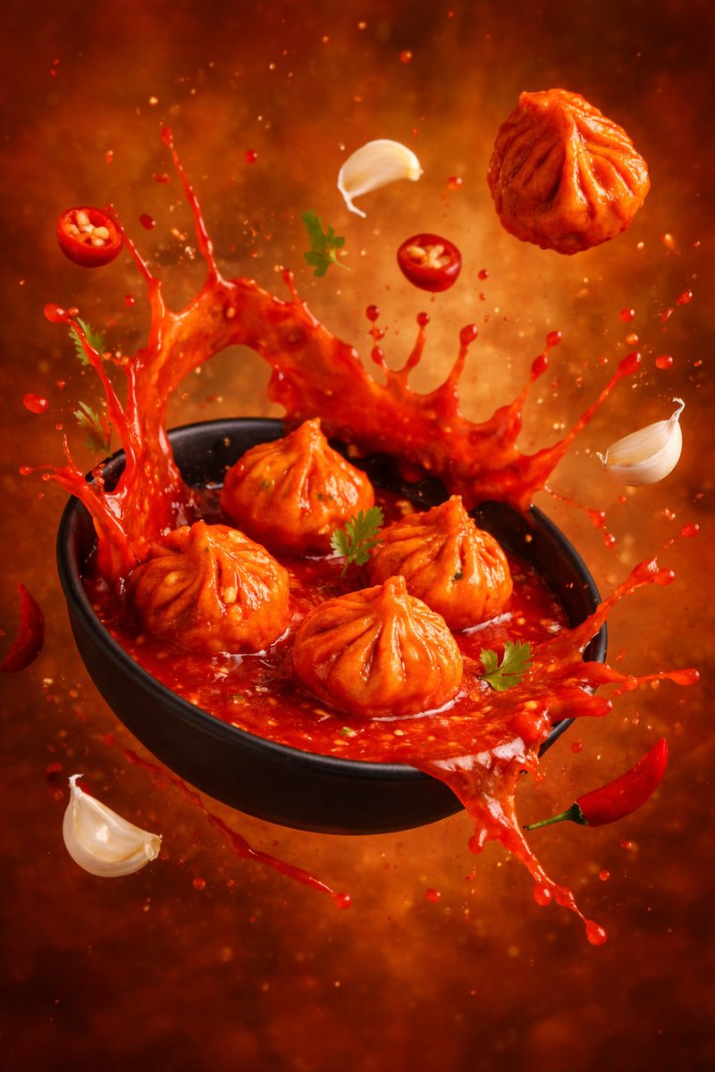 Three hyper-realistic cinematic food photography scenes showing floating tortilla wraps, potato chips explosion, and beef noodle soup with steam in studio lighting.