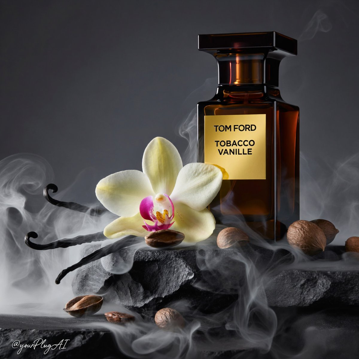 Luxury cinematic perfume advertisement template featuring a customizable perfume bottle in dramatic elemental environments with premium lighting and high-end product photography style. Thumbnail 2