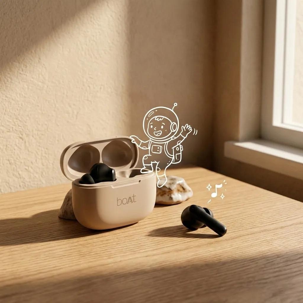 Adidas sneakers placed in minimalist warm studio with soft sunlight and hand-drawn white doodle illustration interacting with the product in a mixed-media style. Thumbnail 2