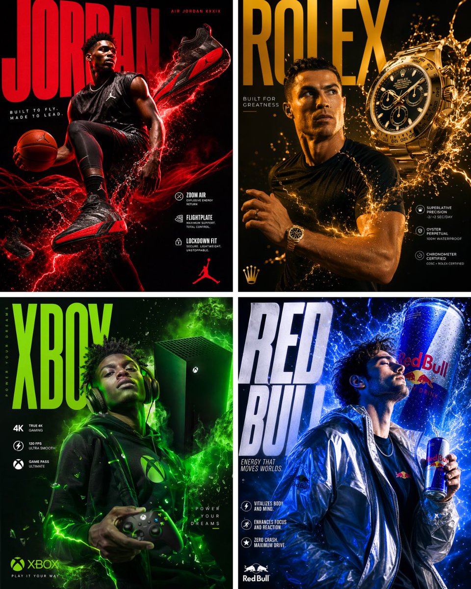 Luxury Neon Editorial Campaign Poster Template