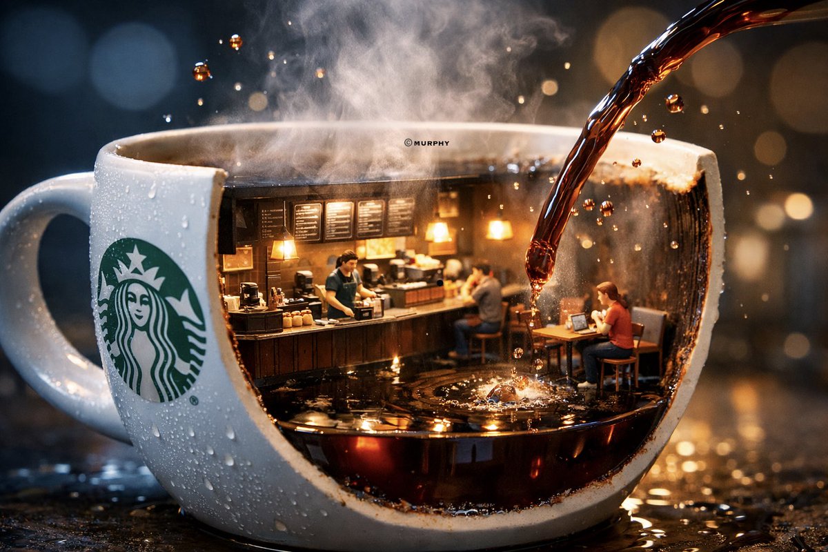 Ultra-realistic 3D miniature diorama of a branded environment inside a giant iconic object shown in cross-section with detailed interior scenes and cinematic lighting. Thumbnail 4