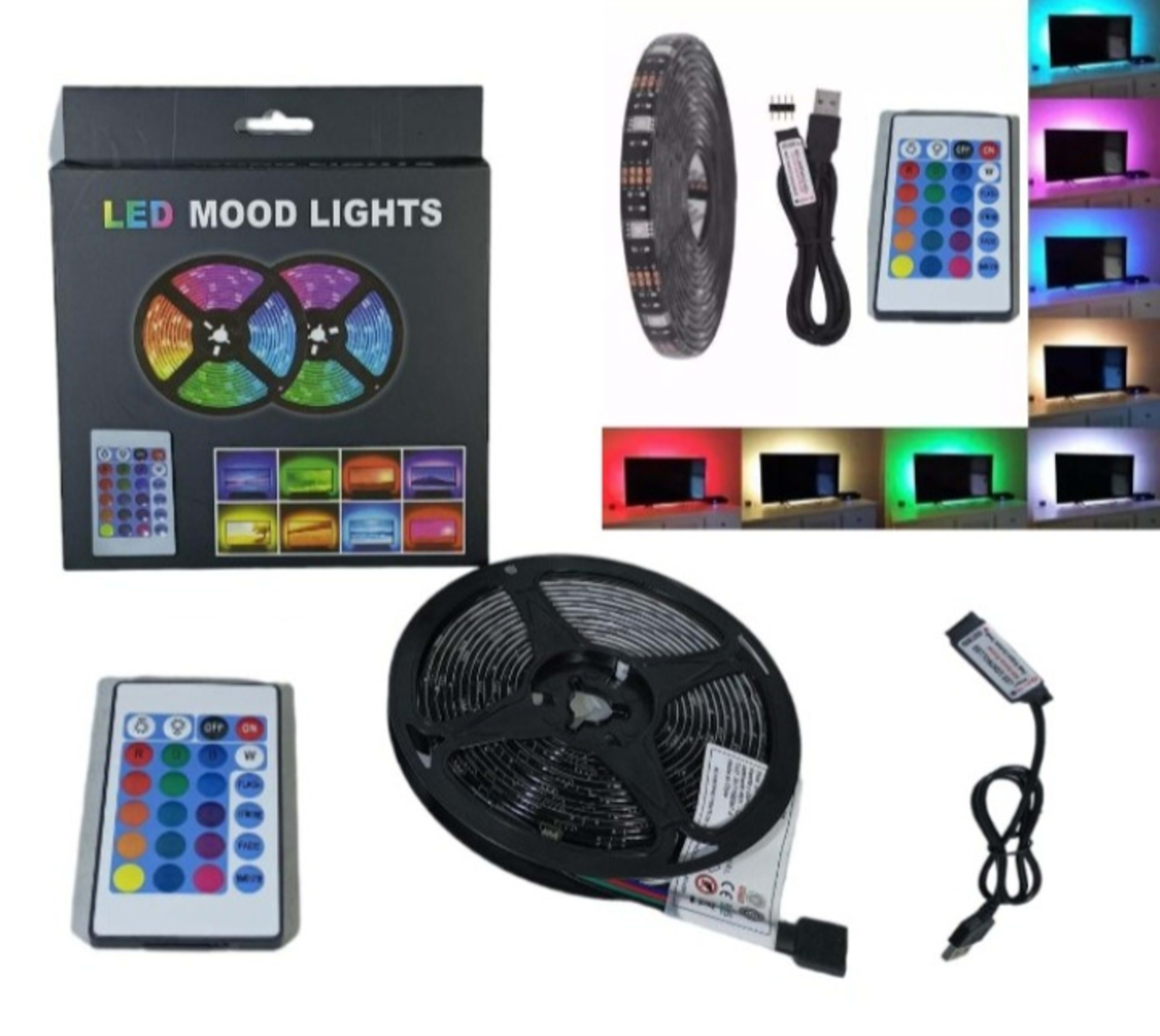 Tira led 50x50 para tv - conexion usb 