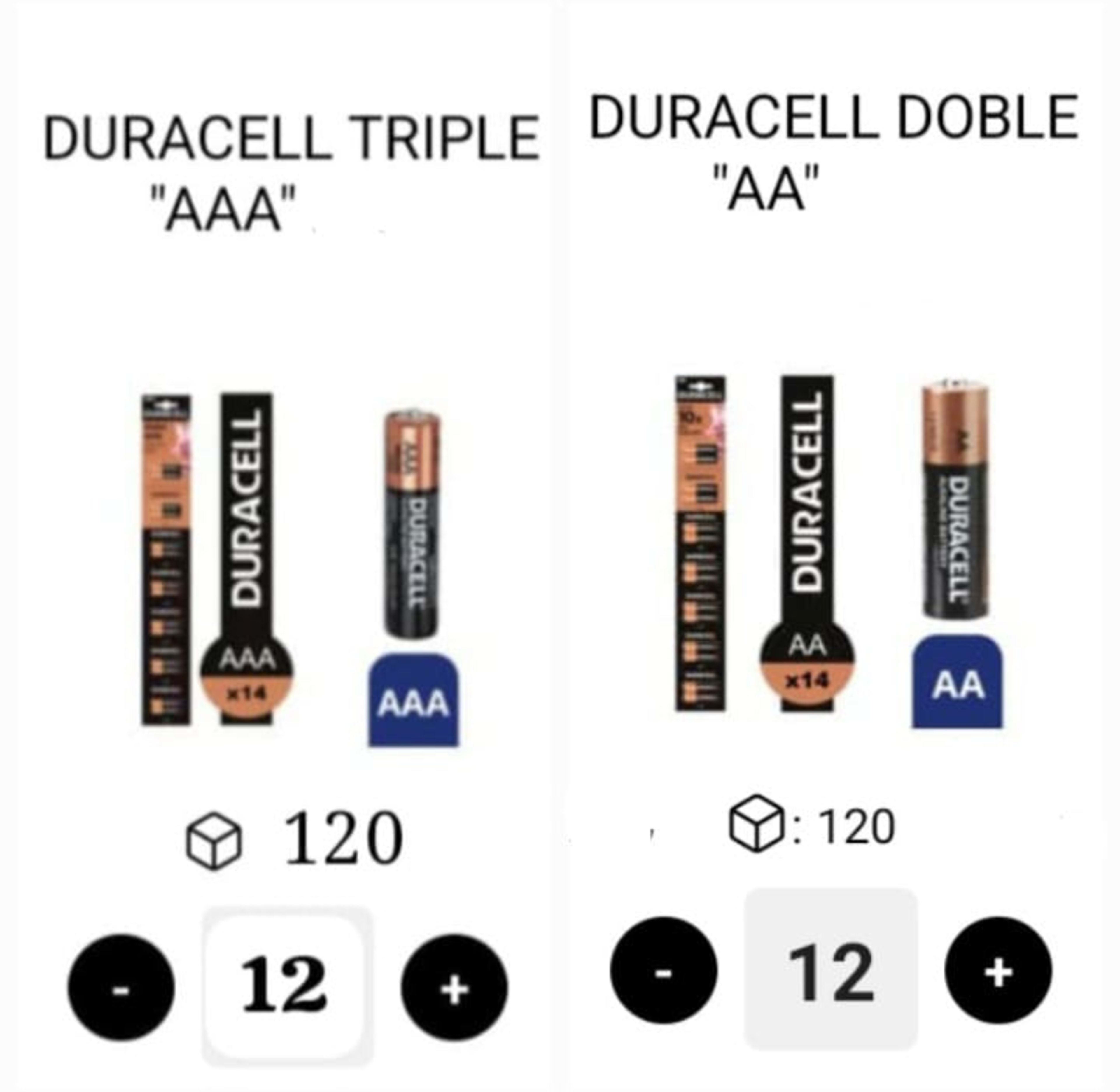 Pila Duracell 12 AA + 12 AAA