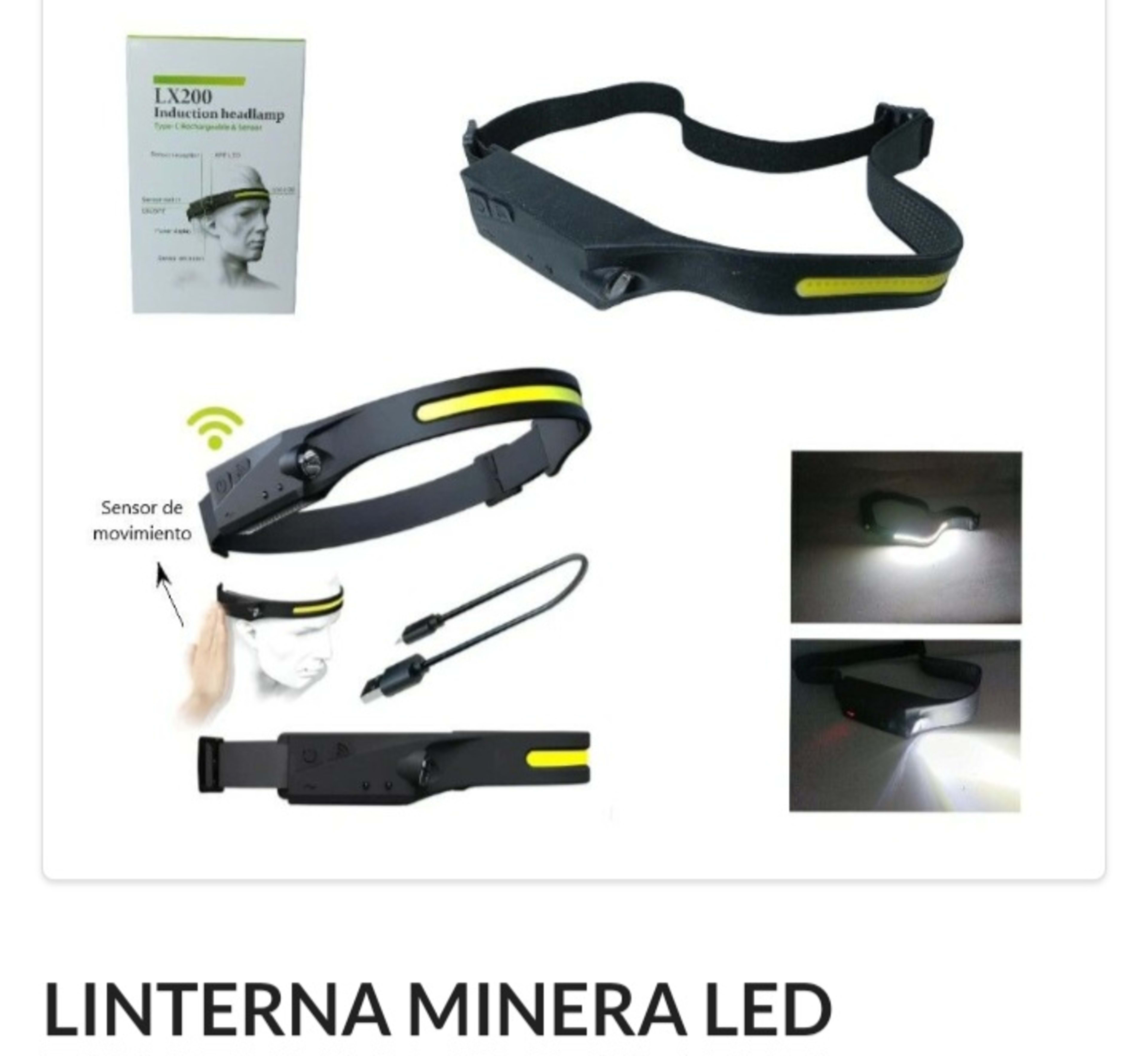 Linterna Minera LED Recargable VINCHA