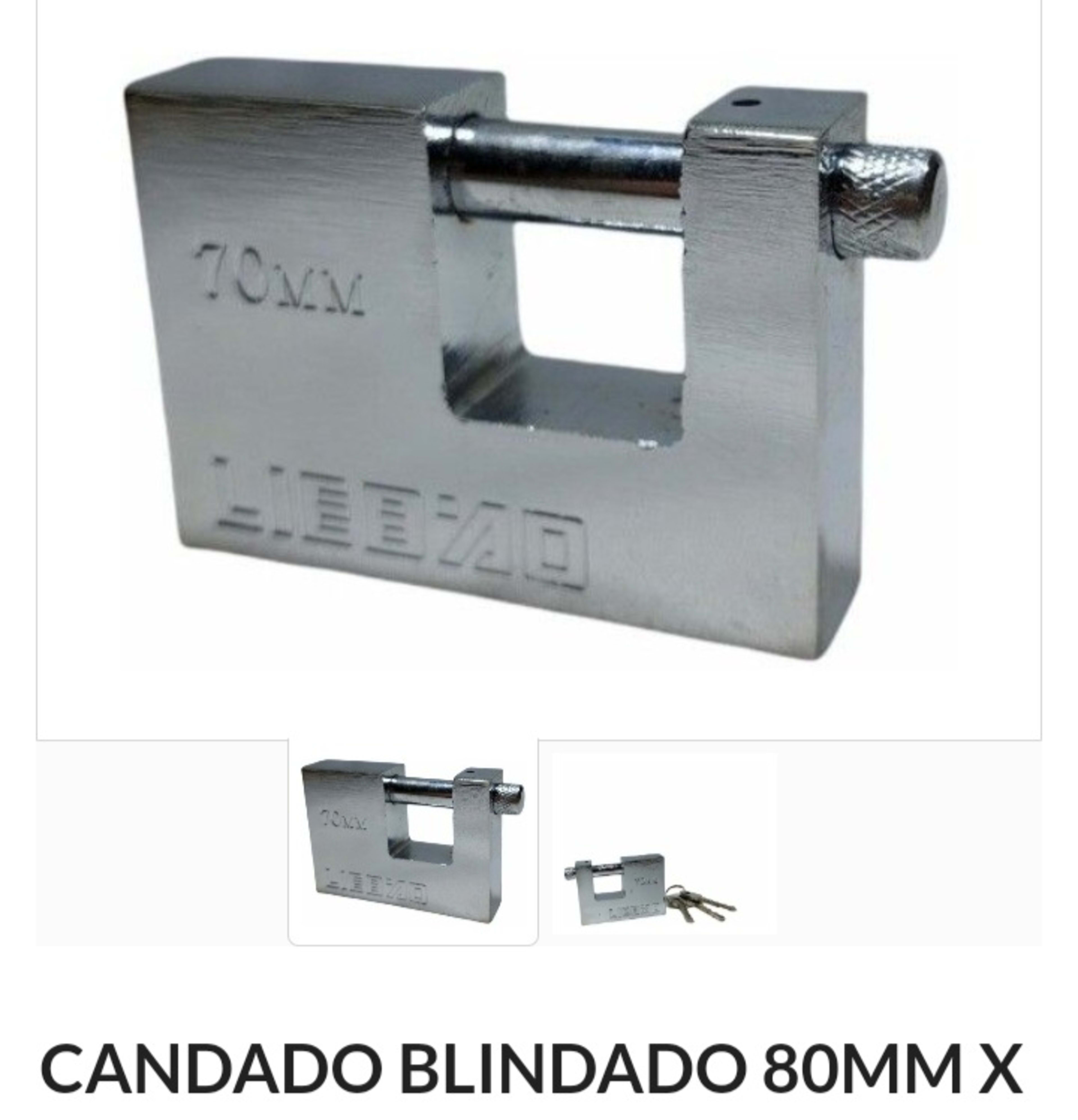 Candado blindado 80mm