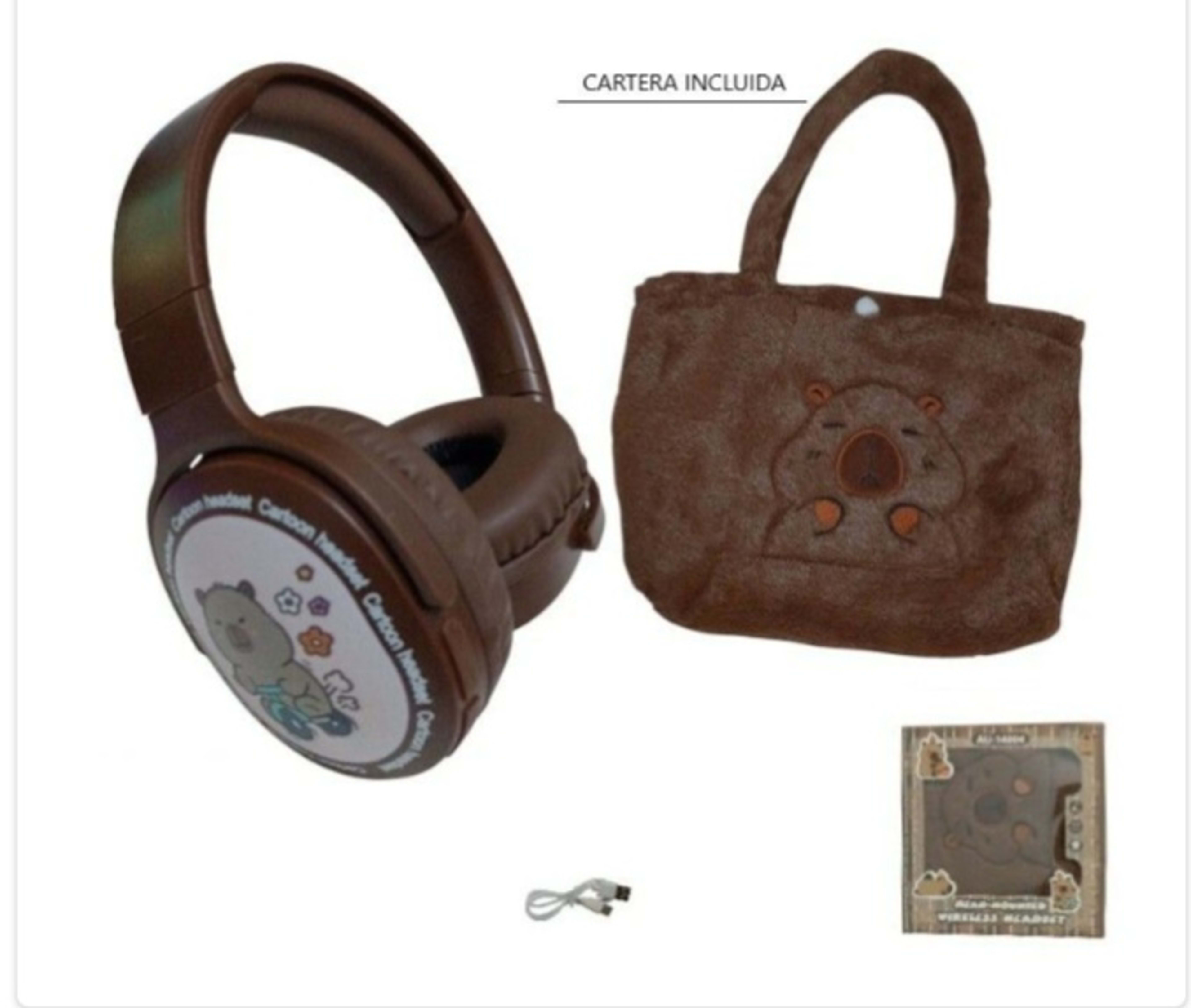Auricular Vincha BT Capybara c/ Bolso