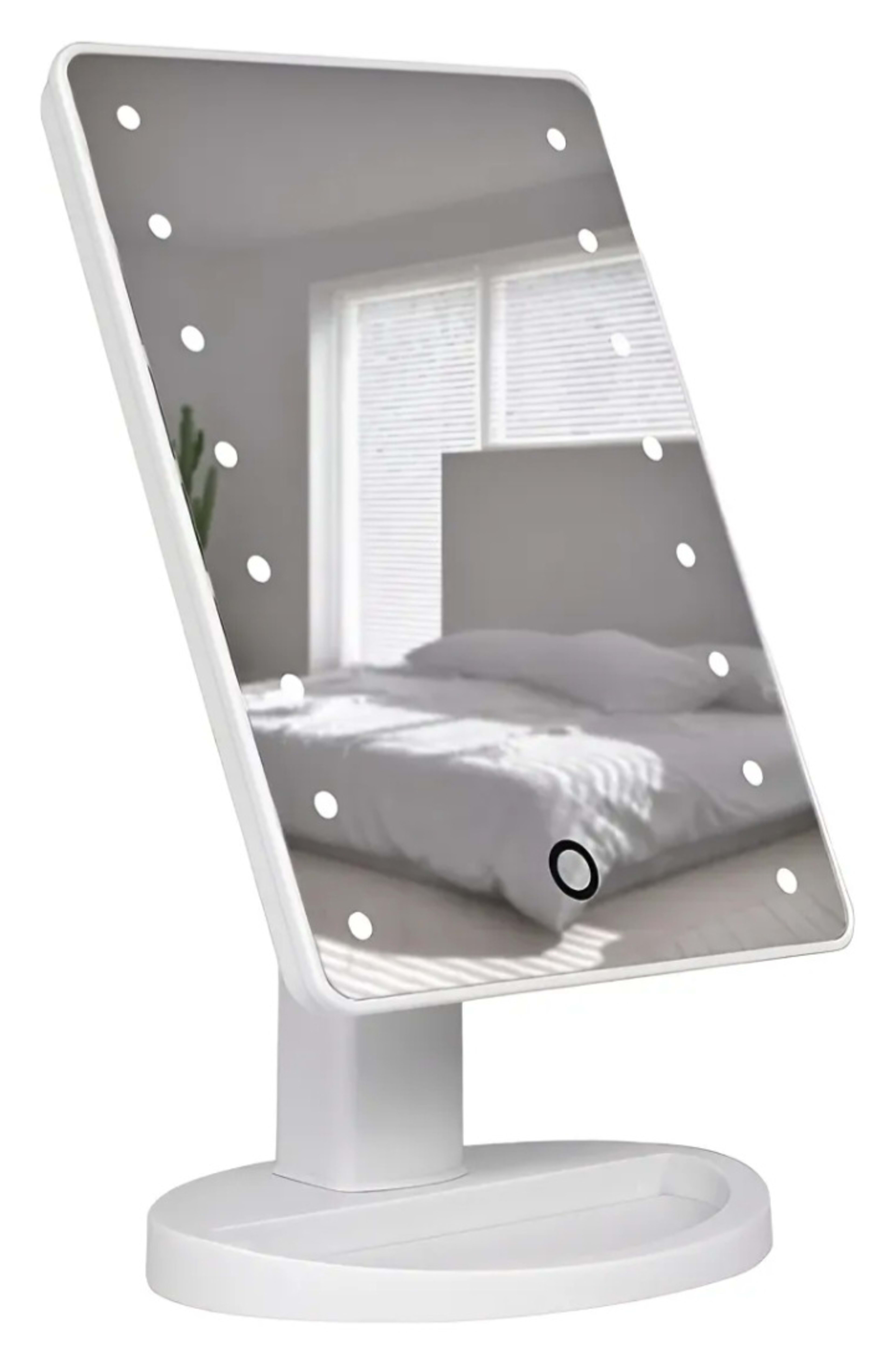 Espejo Led C/ soporte a pilas 
