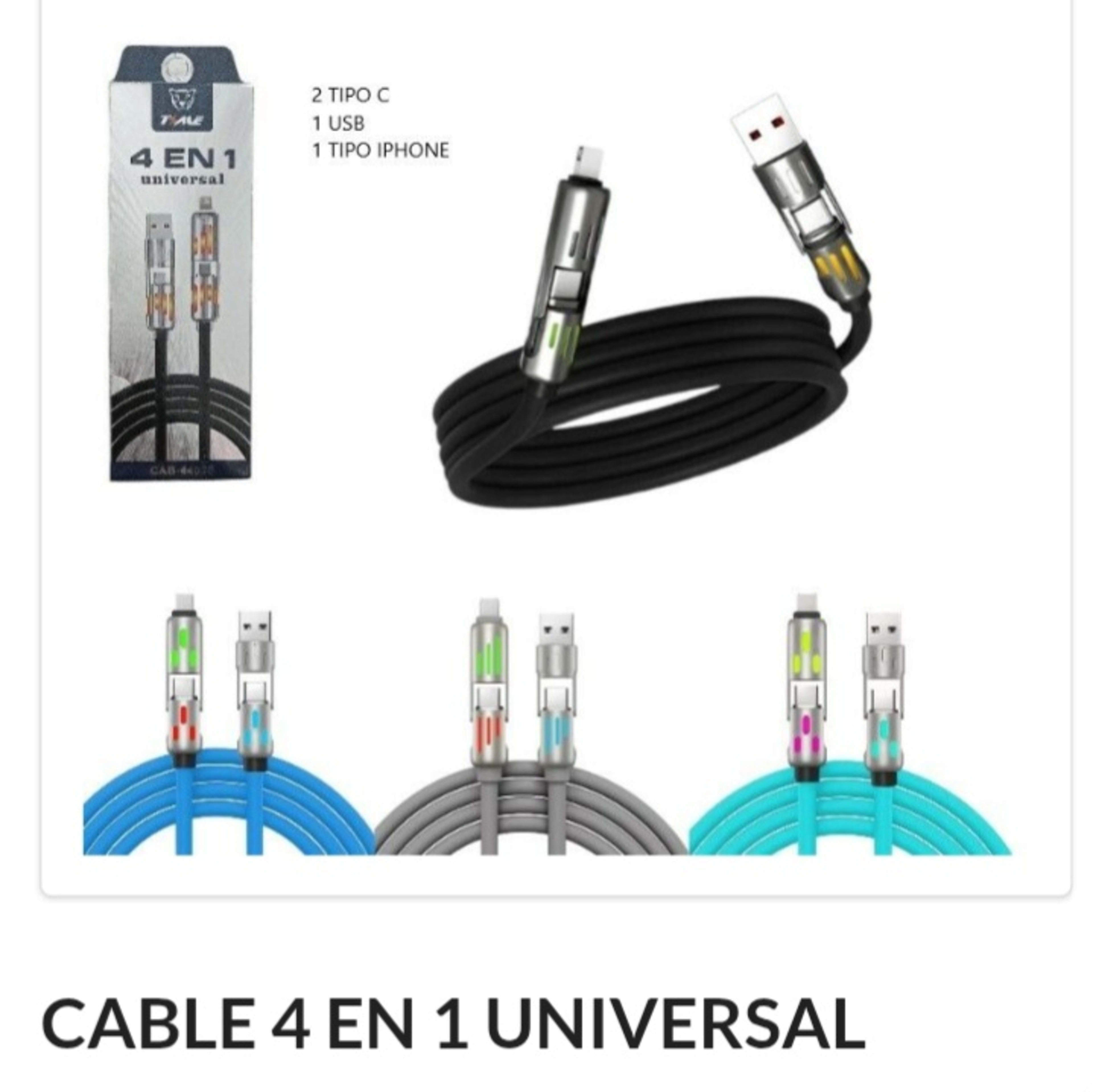 Cable 4 en 1  Reforzado 65w 