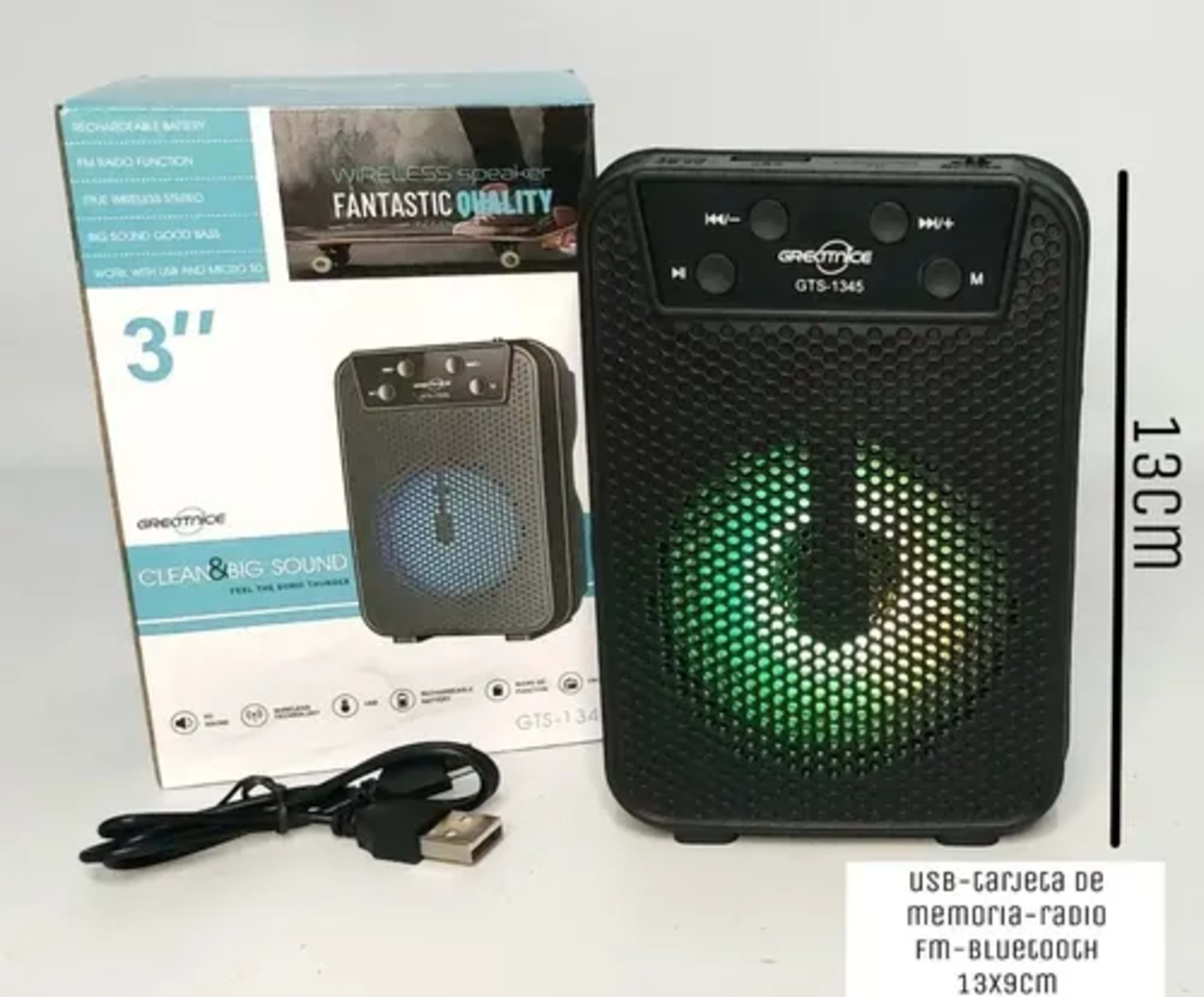 Parlante Bluetooth 3 " GTS 1345 sin manija