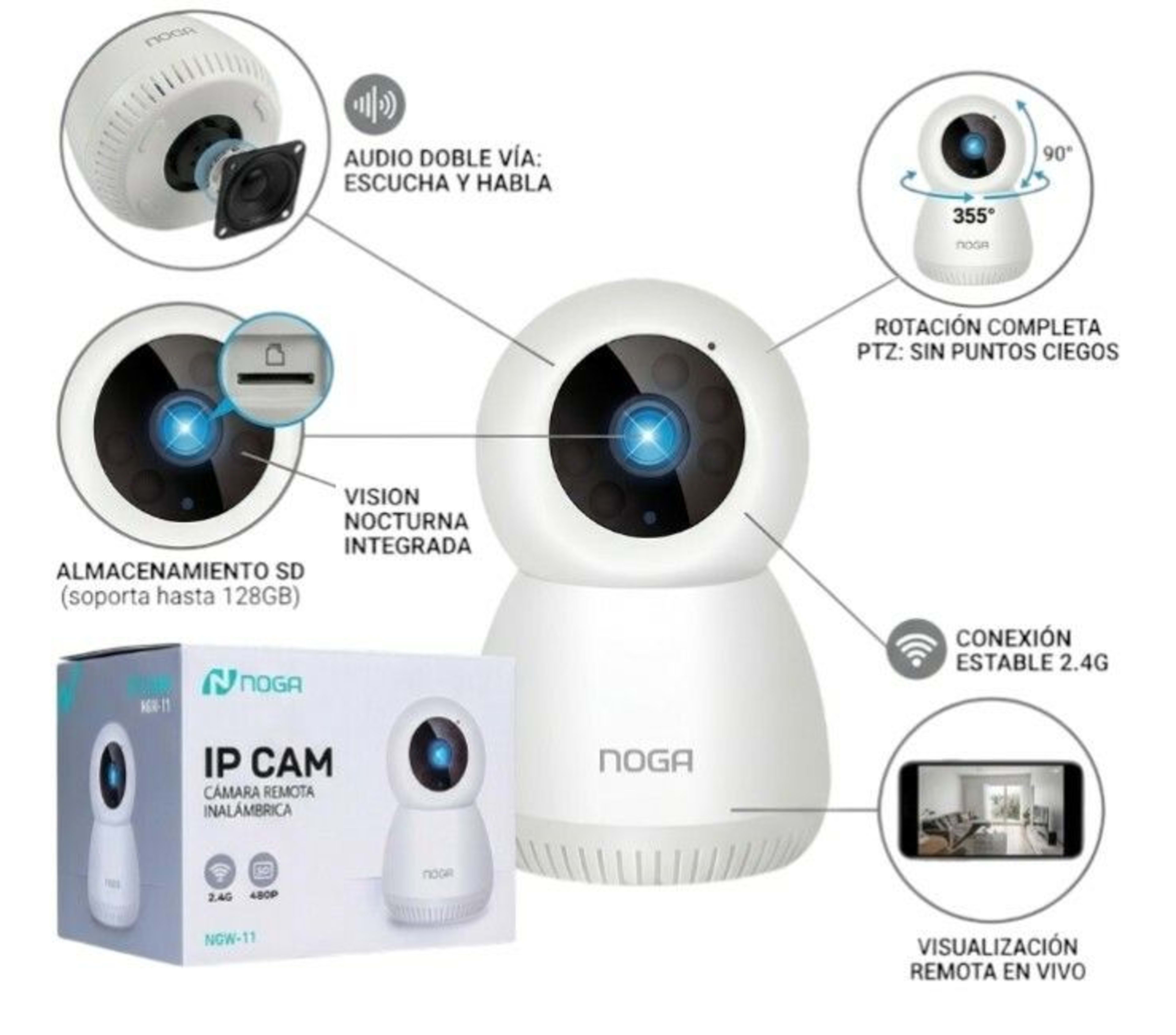 Camara IP NOGA 2.4 480P