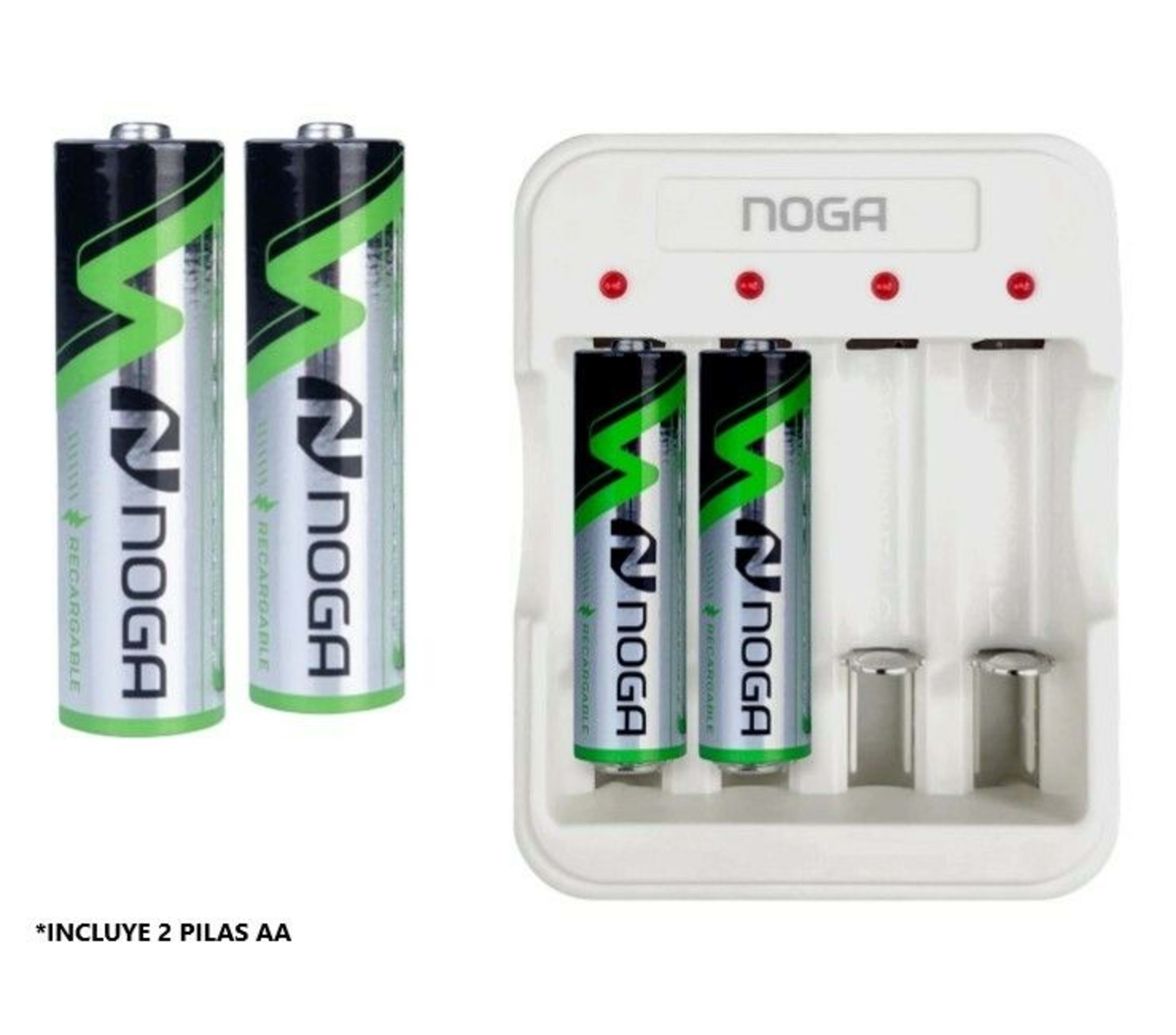CARGADOR USB NOGA CON PILAS AA 2700MaH