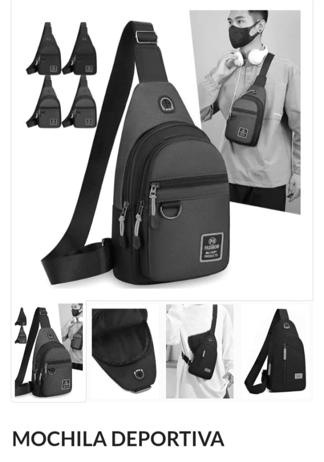 Mochila Bandolera Deportiva