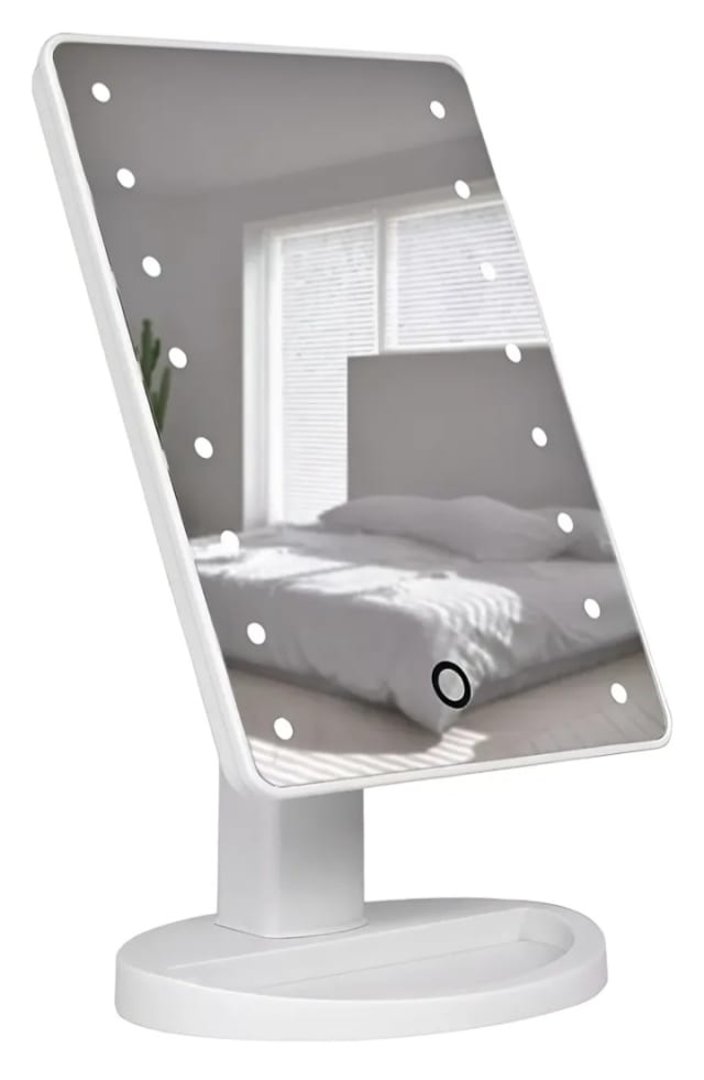 Espejo Led C/ soporte a pilas 