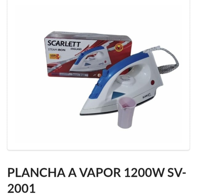 Plancha a vapor Scarlett 1200w 