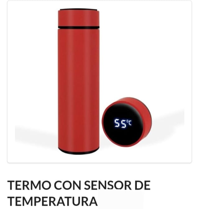 Termo Botella 500CC C/Termómetro 