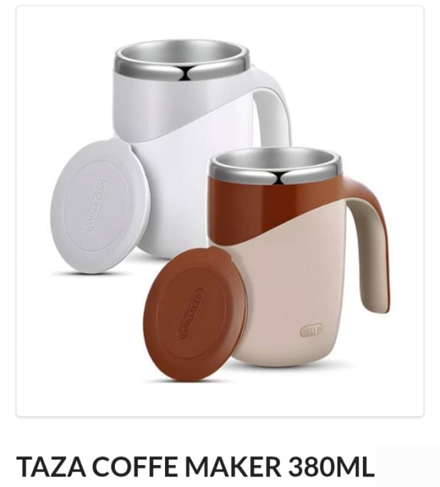 Taza de cafe con batidor 