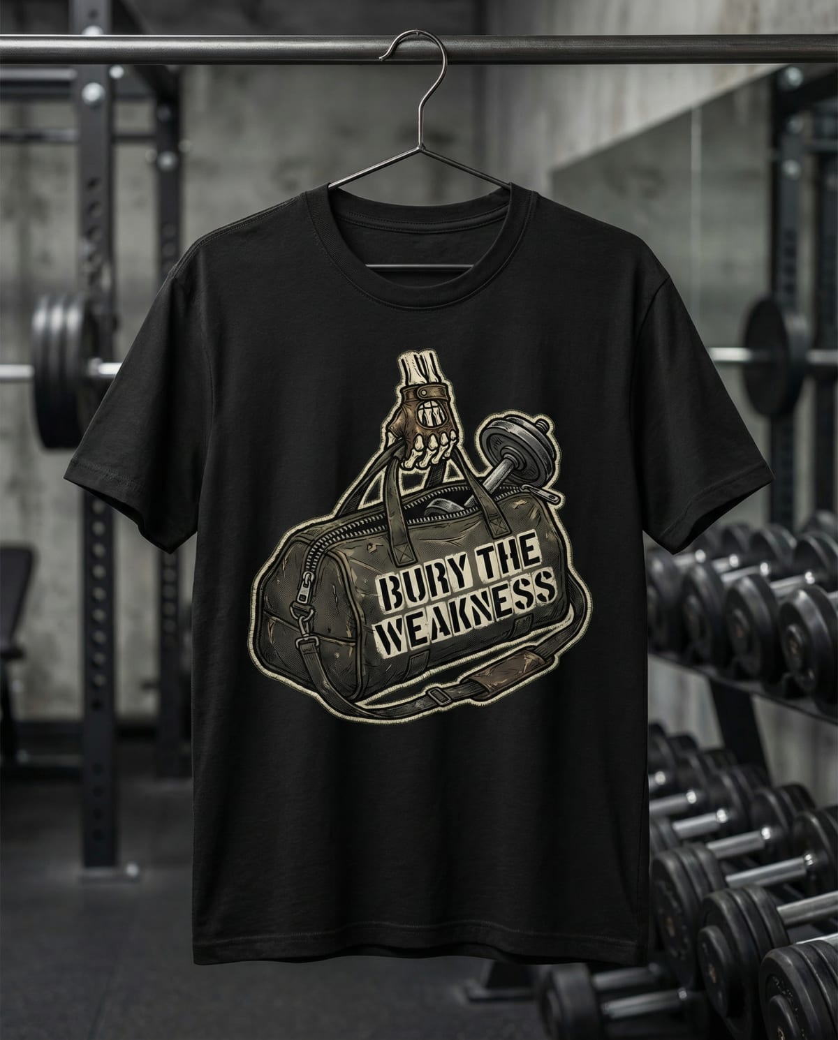 Bury the Weakness Gym Tee – Hardcore Bodybuilding Graphic T-Shirt