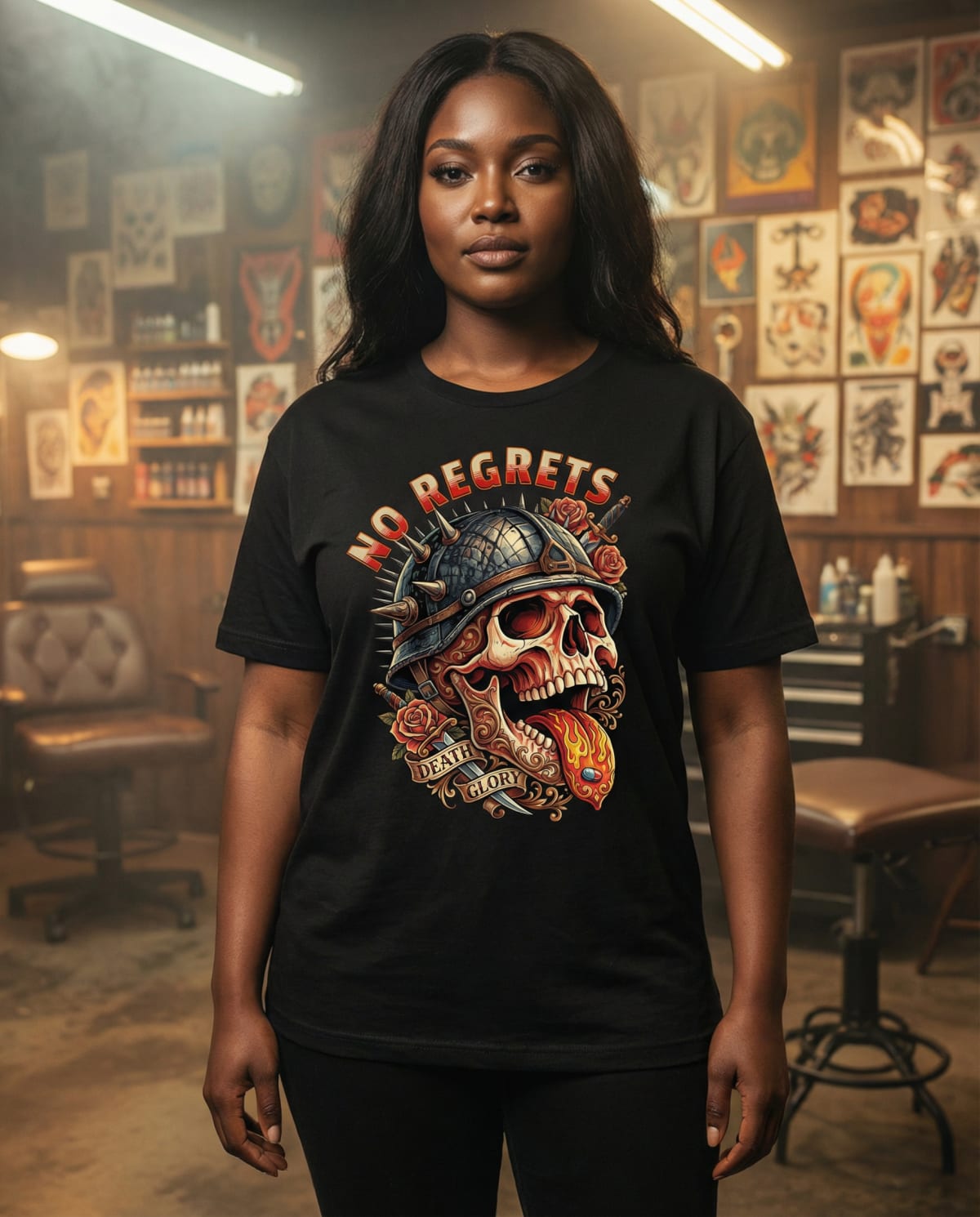 No Regrets Death & Glory Tee T-Shirt - Women