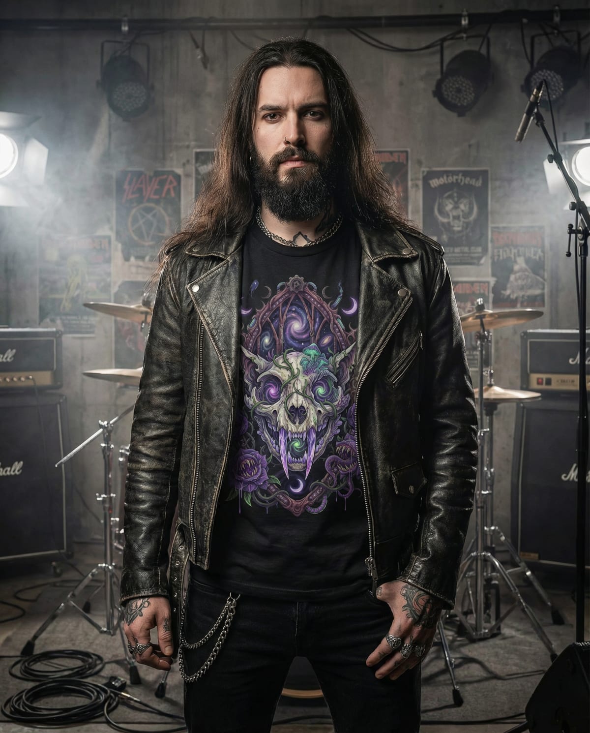 Astral Predator Doom Feline Tee T-Shirt - Men