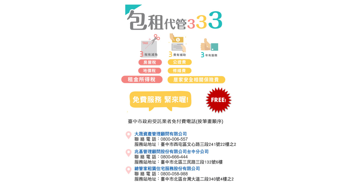 包租代管3.0上線 新增租金補貼8/2開辦