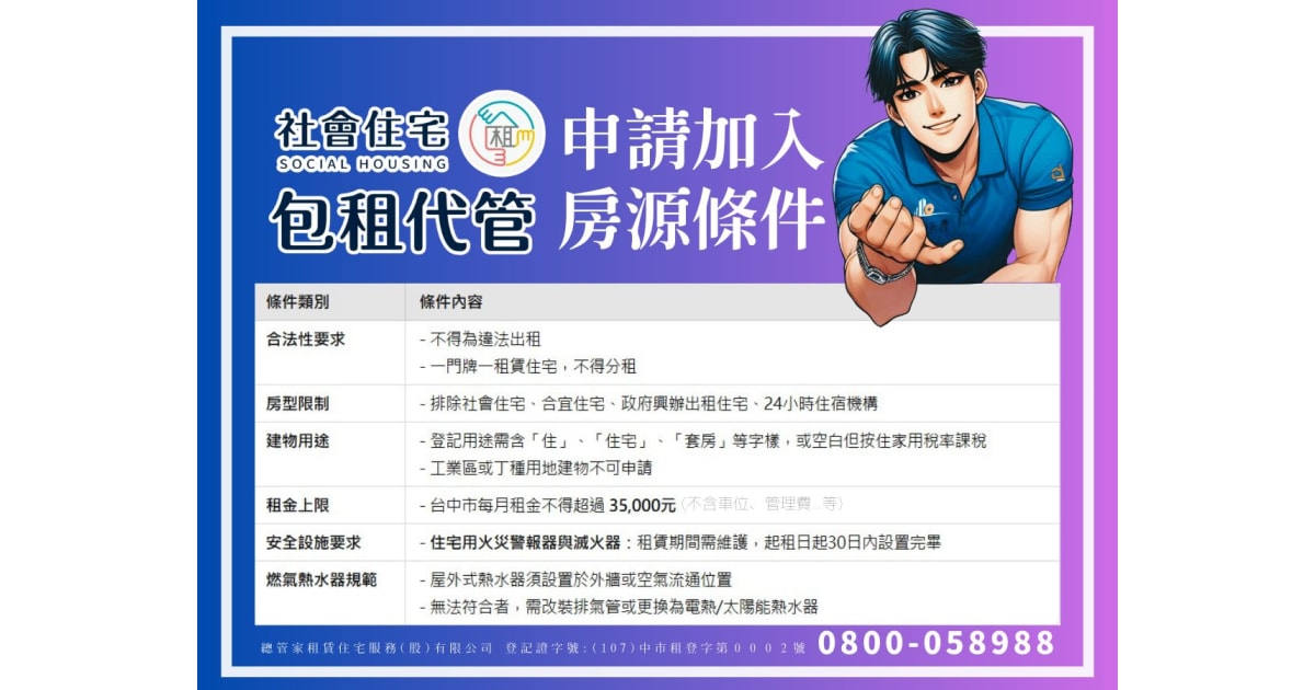 包租代管3.0上線 新增租金補貼8/2開辦