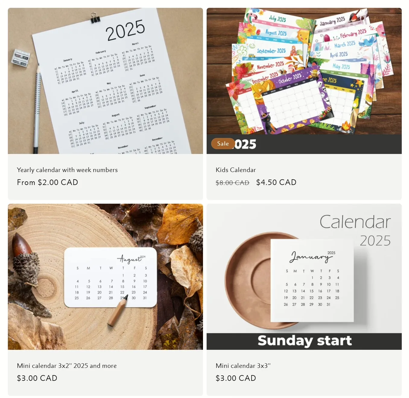 More Calendars - Calendar by Week Collection