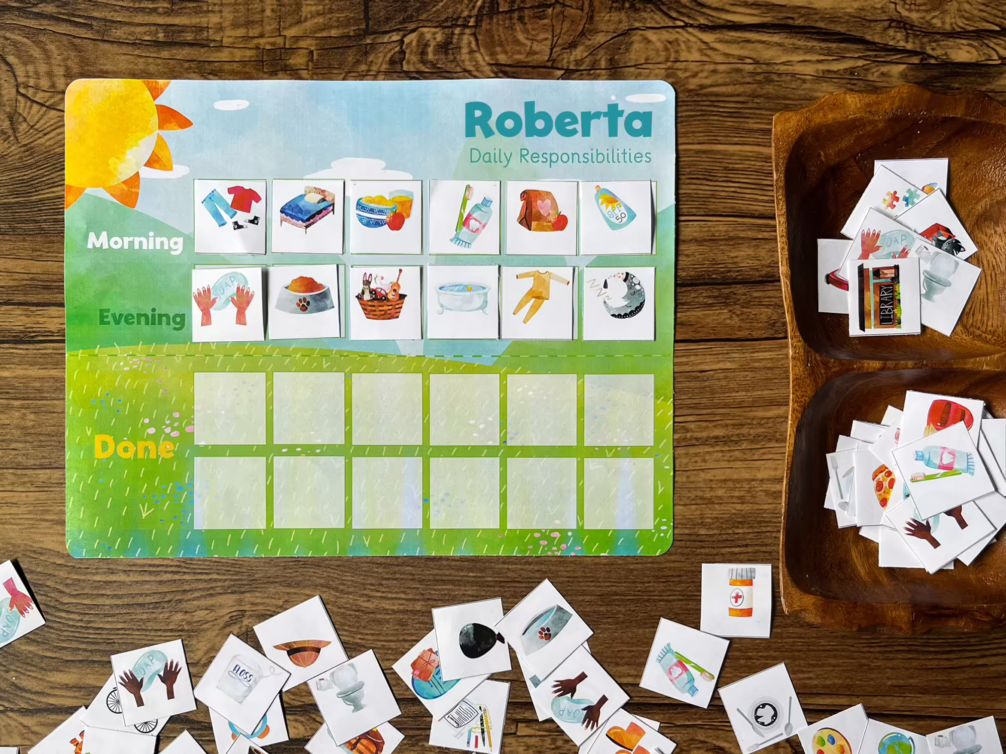 Buy Kids Chore Chart | Editable Daily Routine Tracker Printable