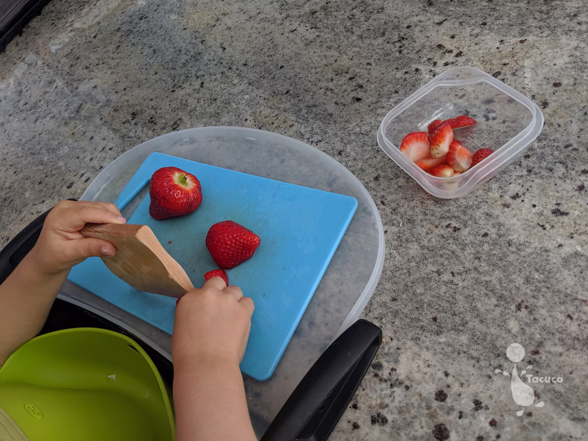 Two Tools, One Toddler, Big Skills: A Montessori Snack Prep Activity