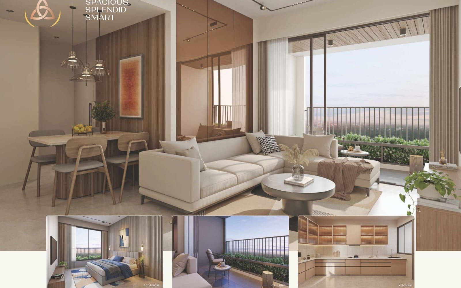Exterior view of apartments in Memnagar, Ahmedabad